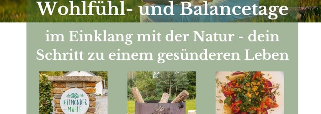 Wohlfühl- und Balancetage